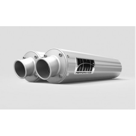 Silencieux HMF Performance Series double inox brossé RENEGADE 500-850