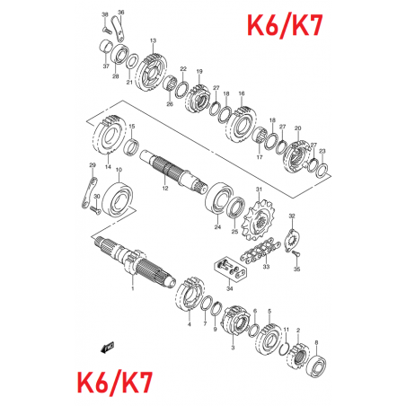 BOITE DE VITESSE K6/K7