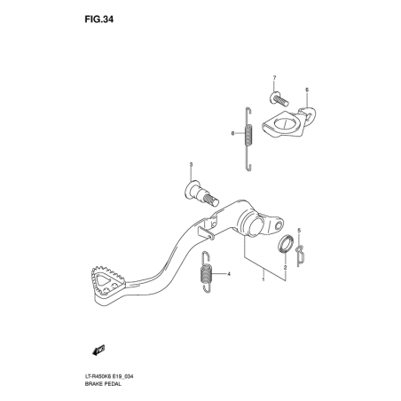 PÉDALE DE FREIN (MODÈLE K6 / K7 / K8)