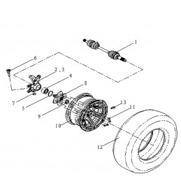 ROUE AVANT - CARDAN