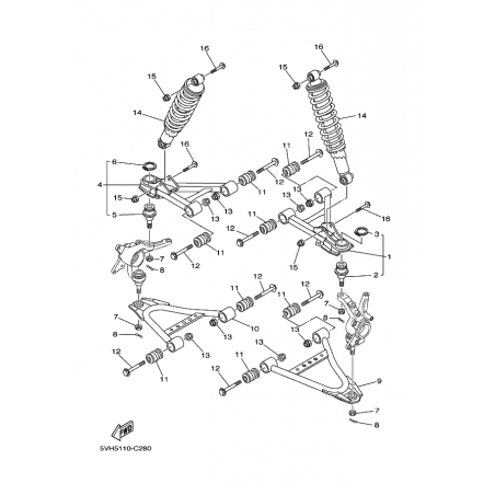 SUSPENSION AVANT ET ROUE