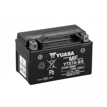 Batterie YUASA YTX7A-BS Suzuki 450 ltr