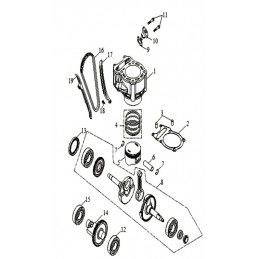 PISTON, CRANKSHAFT, CYLINDER