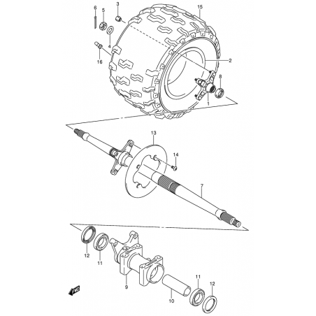 ROUE ARRIÈRE DROITE (Modèle k4)