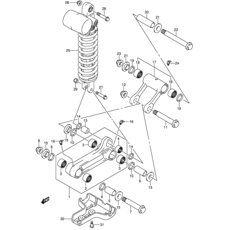 BIELLETTE DE SUSPENSION ARRIÈRE (Modèle k4)
