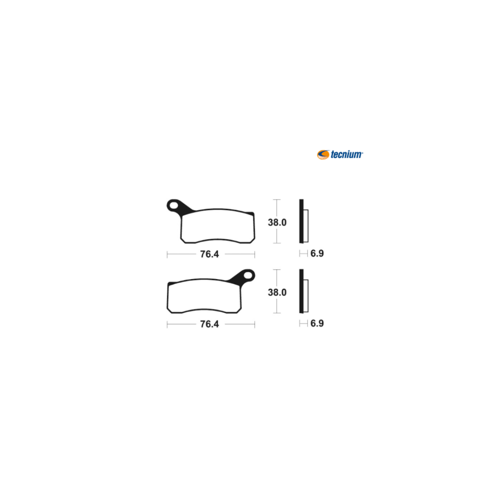 Plaquettes de frein TECNIUM MX/Quad métal fritté - MO366