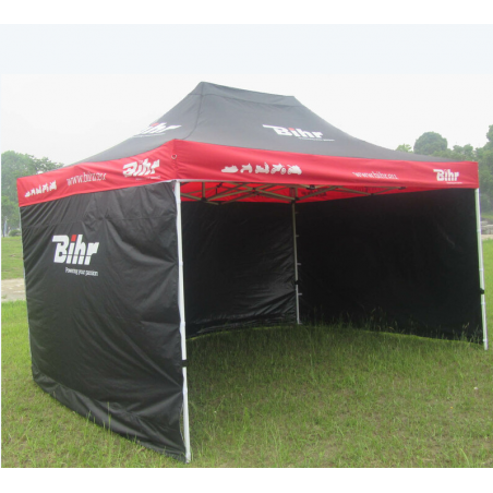 Tonnelle de paddock BIHR Home Track 3x3m avec 3 cloisons amovibles