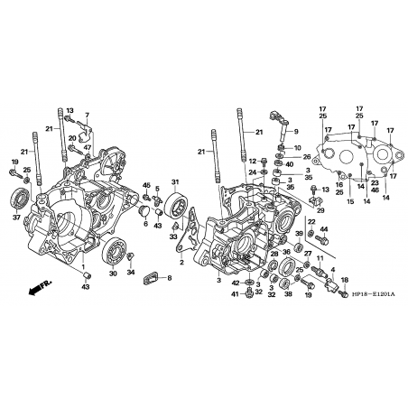 CARTER MOTEUR (TRX450R6,7,8/ER6,7,8)
