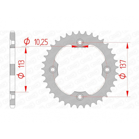 Couronne AFAM acier standard 14412 - 520
