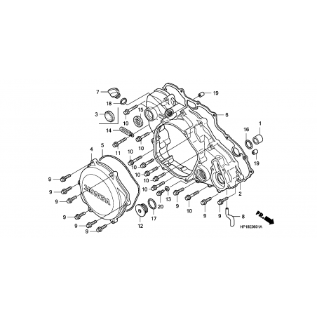 L. COUVERCLE DE CARTER MOTEUR DROIT