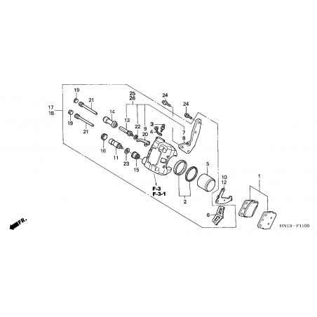 F-11 FRONT BRAKE CALIPER
