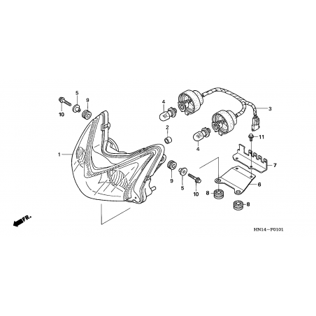 F-1-1 HEADLIGHT (TRX400EX5,6)