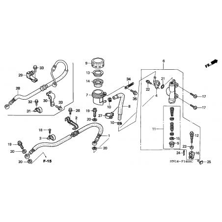 F-14 RR. BRAKE MASTER CYLINDER
