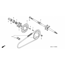 F-16 REAR WHEEL AXLE/ DRIVE...