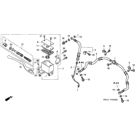 F-3 FR. BRAKE MASTER CYLINDER (TRX400EXX-4)