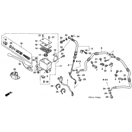 F-3-1 FR. BRAKE MASTER CYLINDER (TRX400EX5,6)