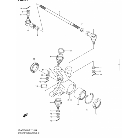 STEERING KNUCKLE (LT-A750XK8/XZK8/XK9/XZK9)