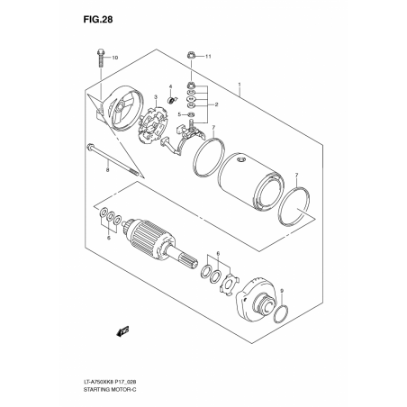 STARTING MOTOR (LT-A750XK8/XZK8/XK9/XZK9)