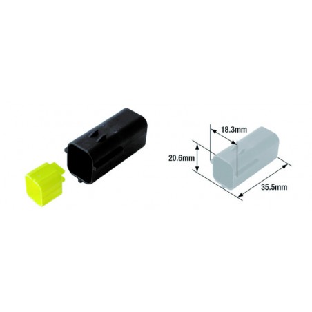 Connectique électrique mâle étanche TOURMAX type 070 (FRA)
