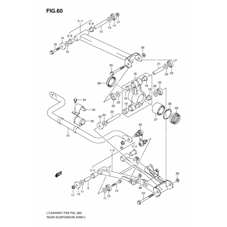 REAR SUSPENSION ARM (MODEL K7)