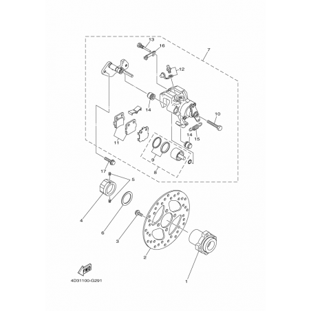 REAR BRAKE CALIPER