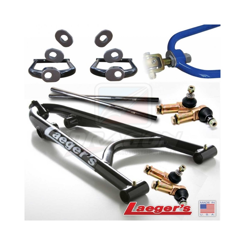 TRAIN AVANT LAEGER'S LARGE +15CM (+3'/COTE) 250 RAPTOR LONGUE COURSE, CHASSE REGLABLE