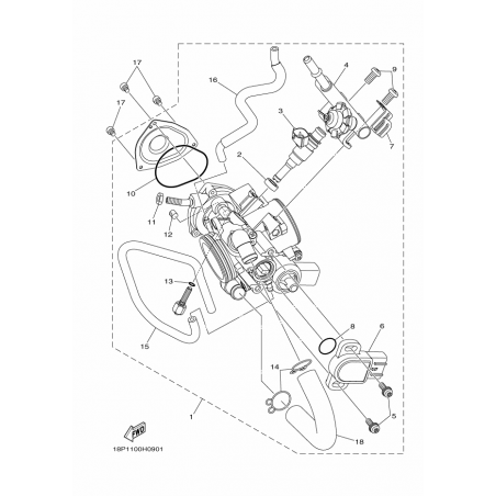 CARTER D'ACCELERATEUR 1
