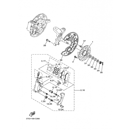 FRONT BRAKE CALIPER