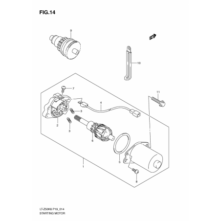STARTING MOTOR (MODEL K6/K7/K8)
