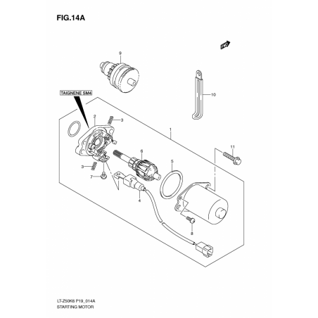 STARTING MOTOR (MODEL K8/K9/L0)