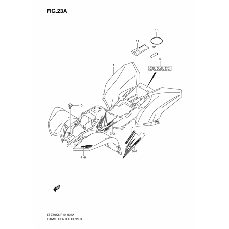 FRAME CENTER COVER (MODEL K8/K9)
