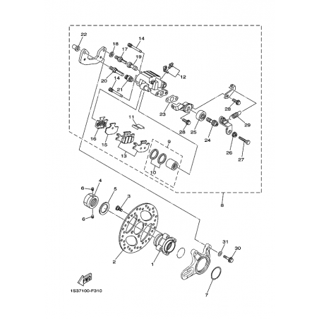 REAR BRAKE CALIPER