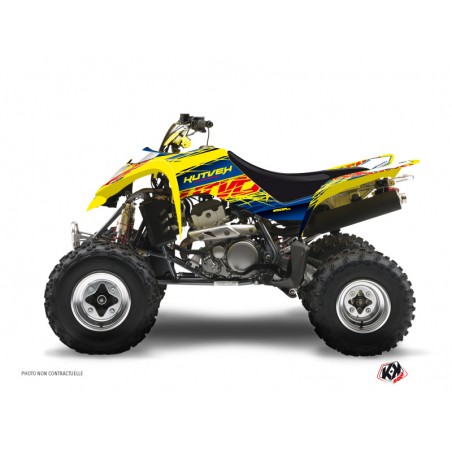 KIT DÉCO QUAD ERASER SUZUKI 400 LTZ BLEU JAUNE