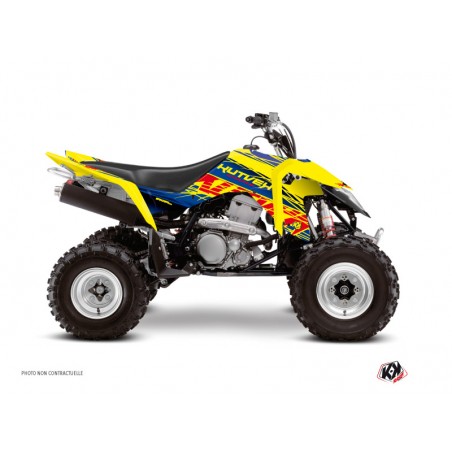 KIT DÉCO QUAD ERASER SUZUKI 400 LTZ IE BLEU JAUNE