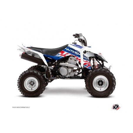 KIT DÉCO QUAD ERASER SUZUKI 400 LTZ IE BLEU ROUGE