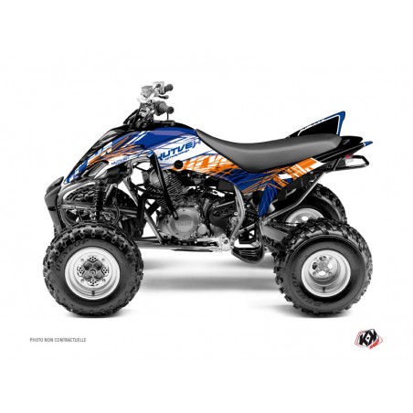 KIT DÉCO QUAD ERASER YAMAHA 350 RAPTOR BLEU ORANGE
