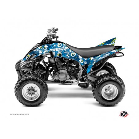 KIT DÉCO QUAD FREEGUN EYED YAMAHA 350 RAPTOR BLEU