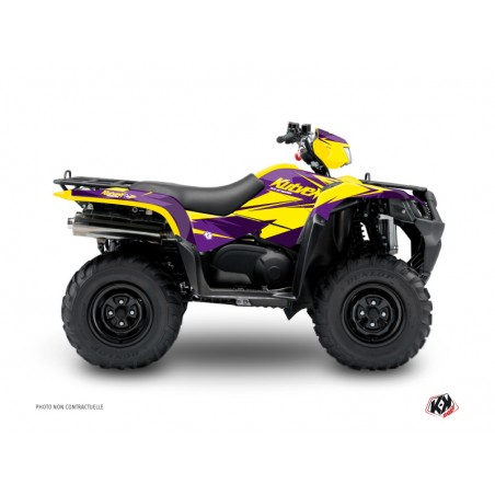 KIT DÉCO QUAD STAGE SUZUKI KING QUAD 750 JAUNE VIOLET