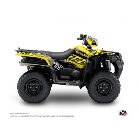 KIT DÉCO QUAD ERASER FLUO SUZUKI KING QUAD 750 JAUNE