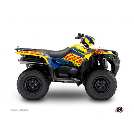 KIT DÉCO QUAD ERASER SUZUKI KING QUAD 750 BLEU JAUNE