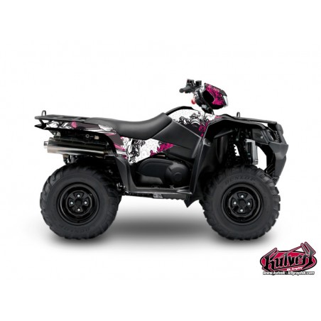 KIT DÉCO QUAD TRASH SUZUKI KING QUAD 750 NOIR ROSE