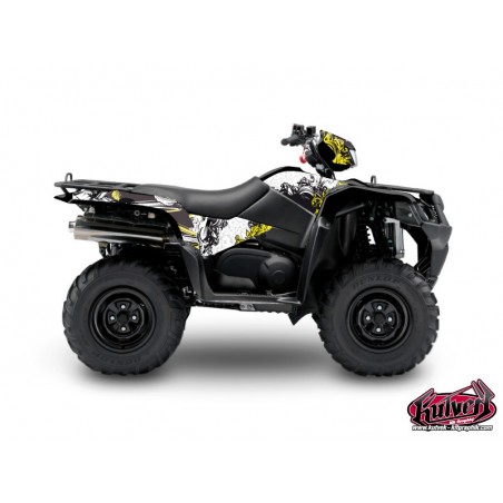KIT DÉCO QUAD TRASH SUZUKI KING QUAD 750 NOIR JAUNE