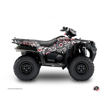 KIT DÉCO QUAD FREEGUN EYED SUZUKI KING QUAD 750 GRIS ROUGE
