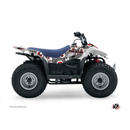KIT DÉCO QUAD FREEGUN EYED SUZUKI 90 LTZ GRIS ROUGE