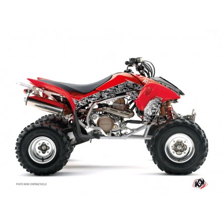 KIT DÉCO QUAD PREDATOR HONDA 400 TRX NOIR ROUGE
