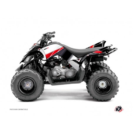 KIT DÉCO QUAD STRIPE YAMAHA 90 RAPTOR ROUGE