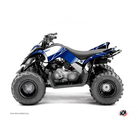 KIT DÉCO QUAD STRIPE YAMAHA 90 RAPTOR BLEU NUIT