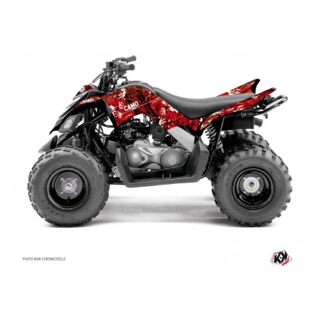 KIT DÉCO QUAD CAMO YAMAHA 90 RAPTOR ROUGE