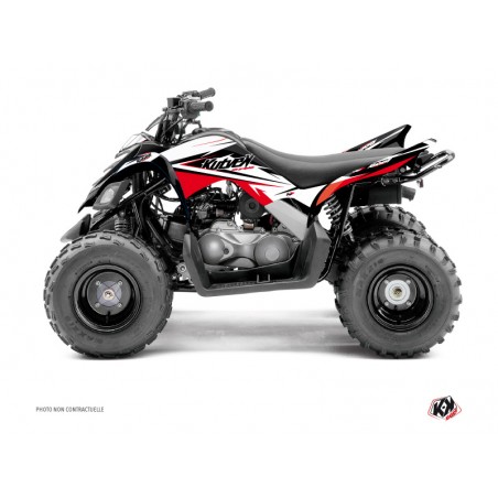 KIT DÉCO QUAD STAGE YAMAHA 90 RAPTOR NOIR ROUGE