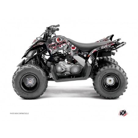 KIT DÉCO QUAD FREEGUN EYED YAMAHA 90 RAPTOR ROUGE